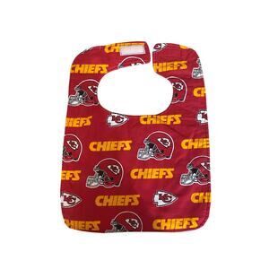 Kansas City Chiefs Baby Bib Red NFL Infant Sports Football Logo Clean